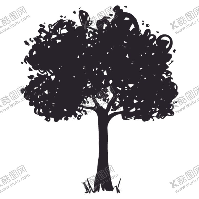 编号：60635609220146496132【酷图网】源文件下载-植物树木剪影