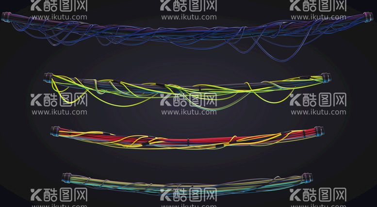 编号：41510211251319584345【酷图网】源文件下载-C4D模型电线