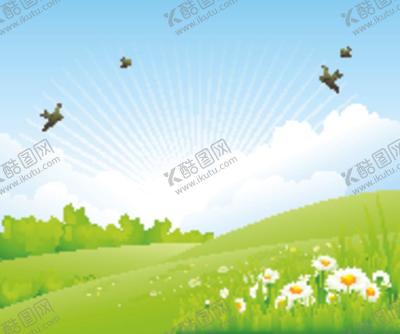 编号：87137710081631438155【酷图网】源文件下载-蓝天白云草地