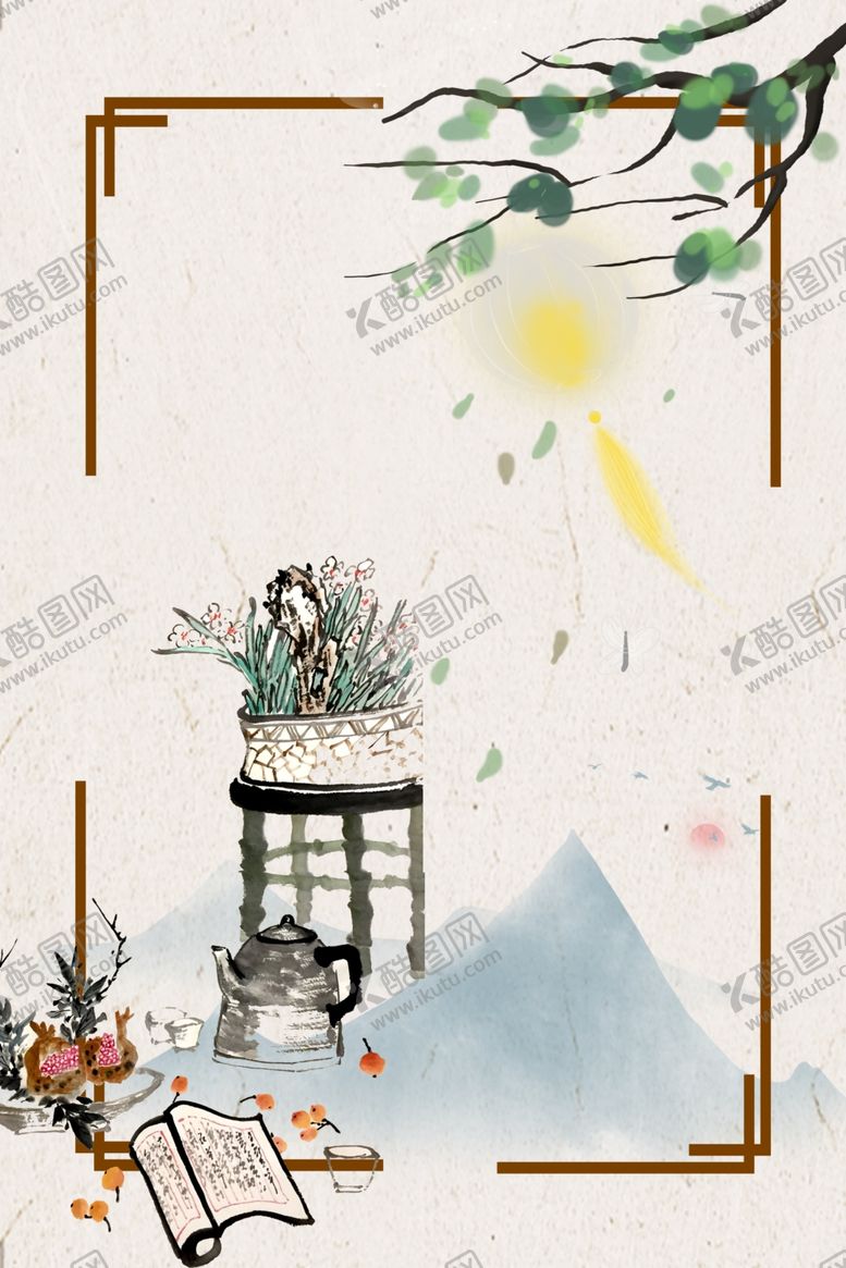 编号：31112904191240098818【酷图网】源文件下载-水仙花插画背景