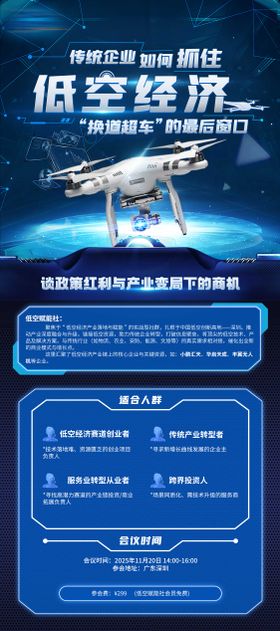 无人机低空经济海报