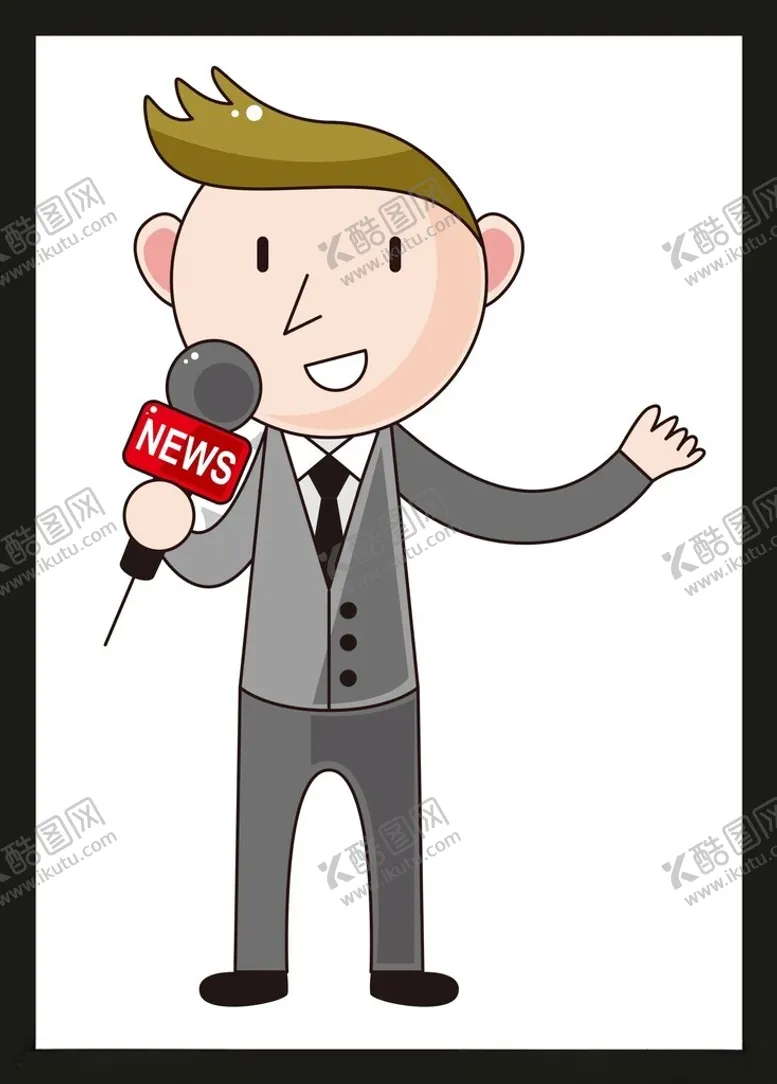 编号：48428702222319319401【酷图网】源文件下载-手绘电台主持