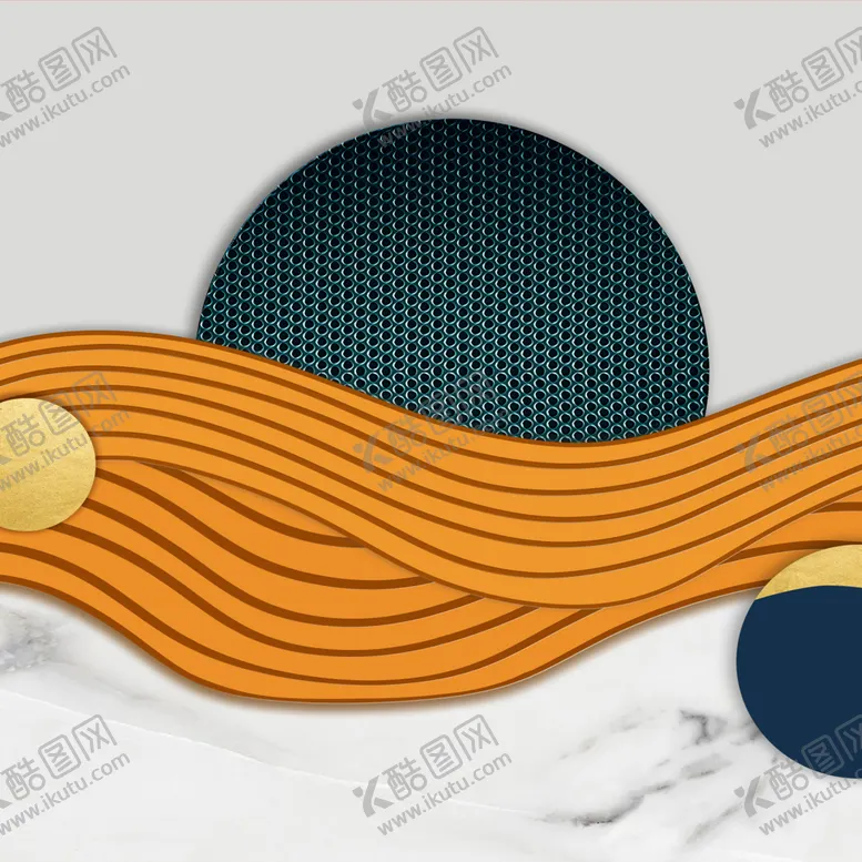 编号：17401712130529449121【酷图网】源文件下载-水彩几何圆艺术挂画装饰画
