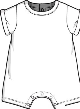 服装款式图带帽上衣