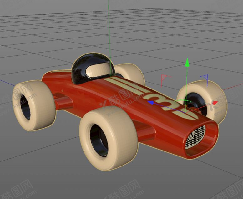 编号：51076101202321039339【酷图网】源文件下载-C4D模型赛车