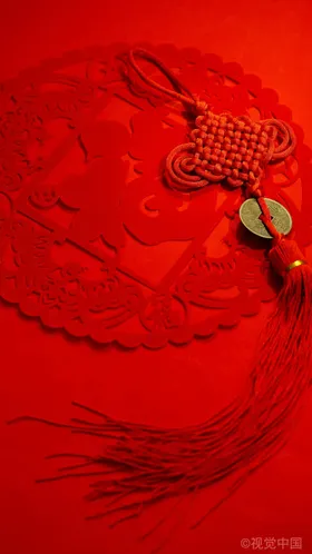 新年电商背景中国风春