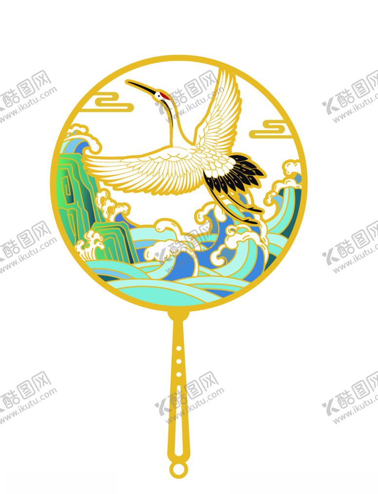 编号：88614710241626347965【酷图网】源文件下载-祥云仙鹤山浪