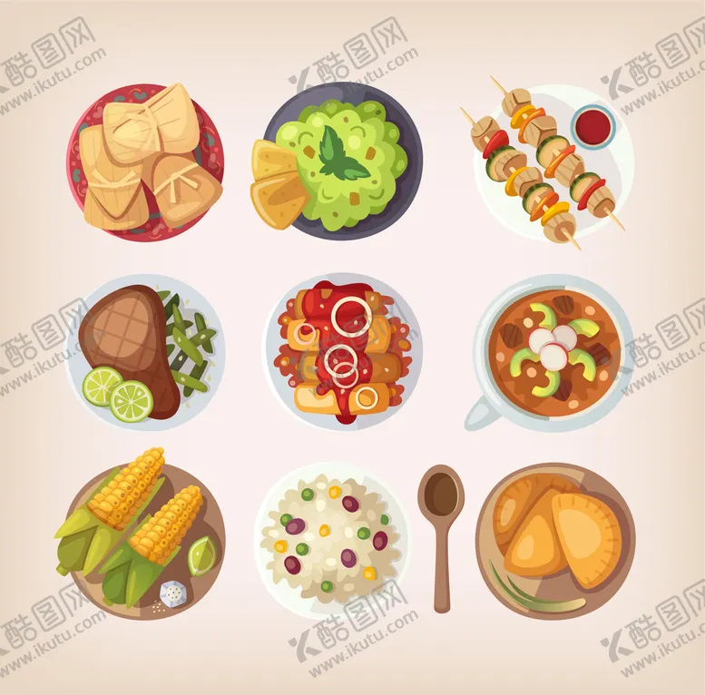 编号：09346809210440507834【酷图网】源文件下载-卡通食物