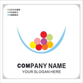 彩色圆球图标Logo图片