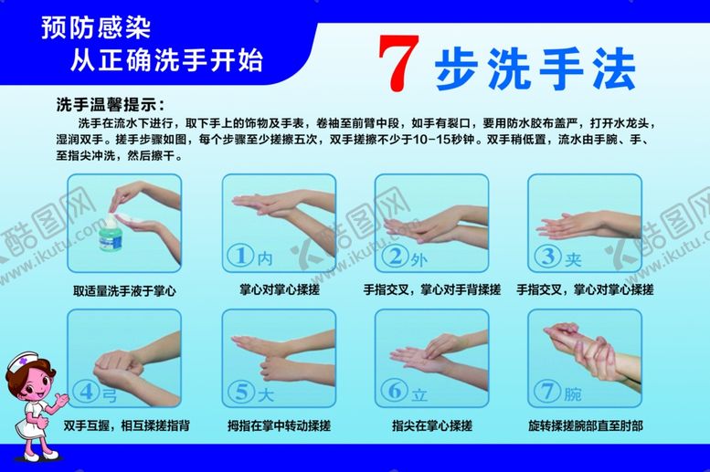 编号：46038310221655453525【酷图网】源文件下载-七步洗手法