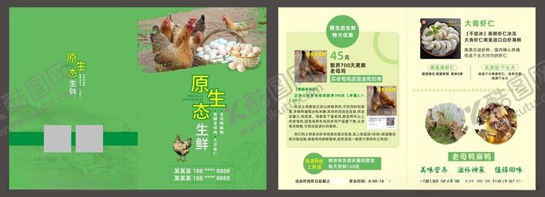编号：94672501300733223137【酷图网】源文件下载-生鲜鸡蛋宣传单