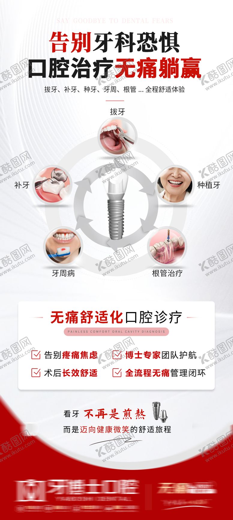 编号：91248110082035241849【酷图网】源文件下载-无痛看牙口腔朋友圈海报