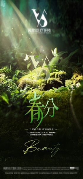 春分节气海报清新二十四简约