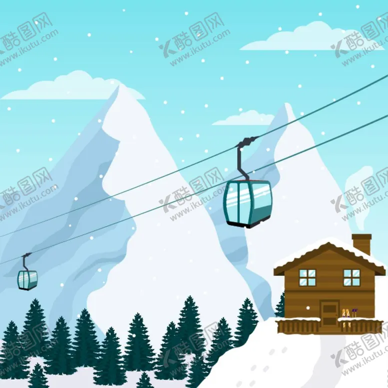 编号：73758812050724336044【酷图网】源文件下载-滑雪场背景