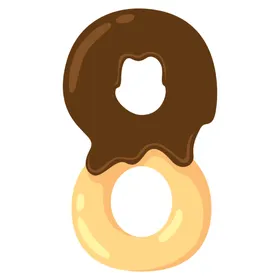 数字五彩彩色卡通