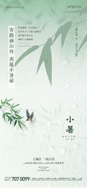 夏日小暑节气海报