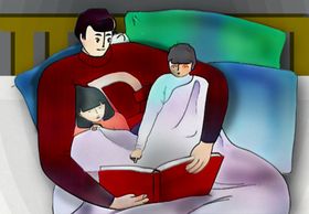 人物生活场景卡通插画
