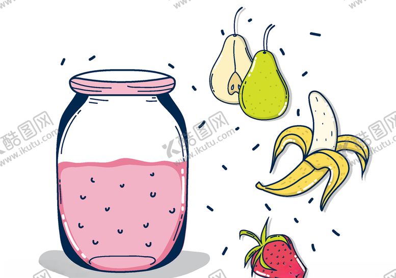 编号：55247109300155294572【酷图网】源文件下载-果汁饮料手绘