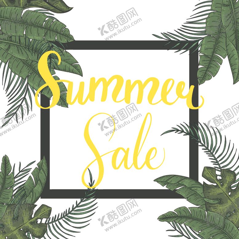 编号：12118209092051218867【酷图网】源文件下载-夏日植物树叶装饰图案