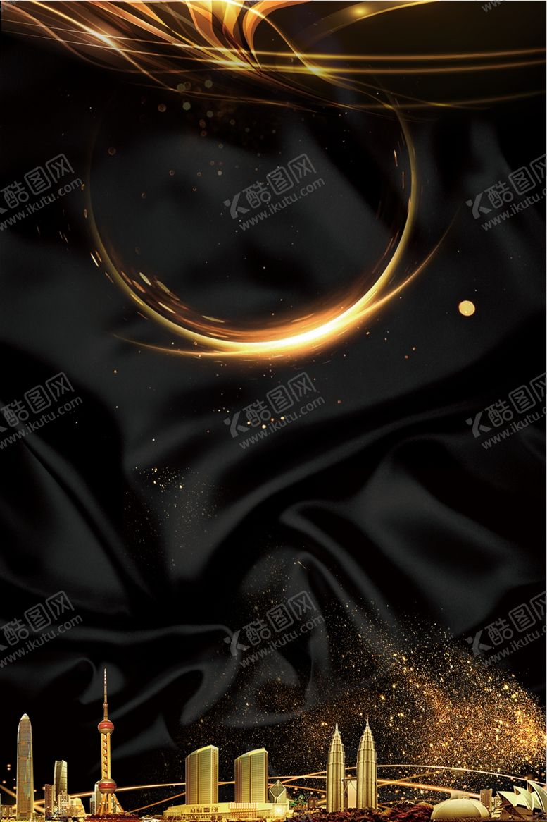 编号：26689309222039578870【酷图网】源文件下载-黑金背景