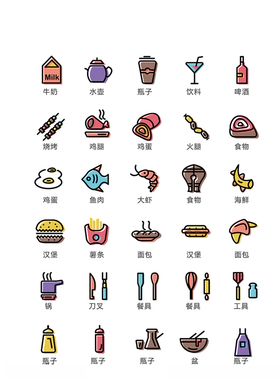 美食图标食品图标餐饮图标