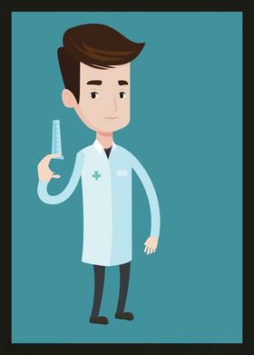 手绘医疗人物护素材