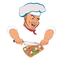 卡通厨师做饭素材设计