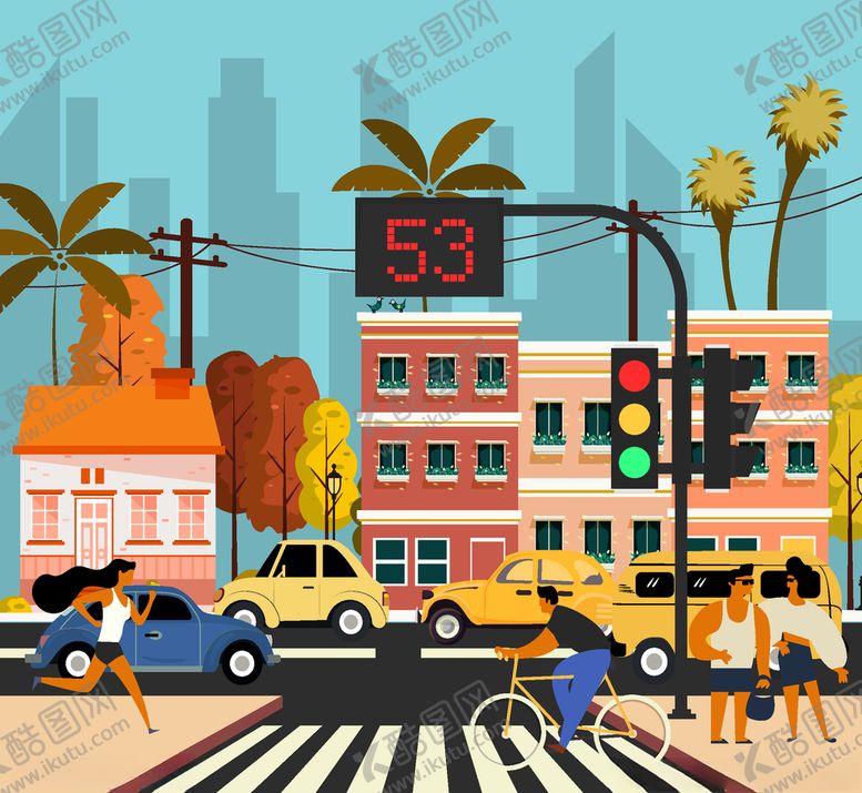 编号：40172207091148594203【酷图网】源文件下载-创意城市道路风景
