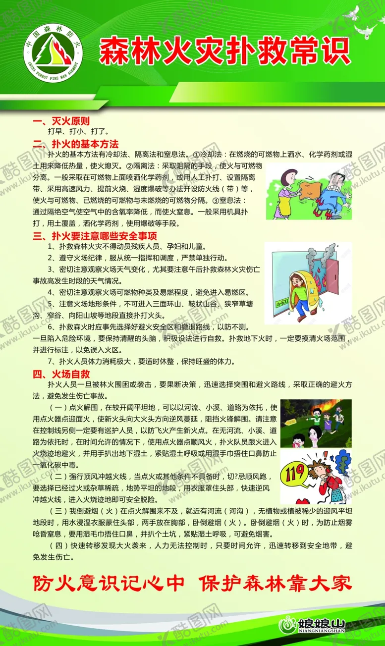 编号：84196104071712393106【酷图网】源文件下载-森林火灾扑救常识