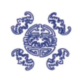 青花纹样拼古典图案传统剪纸