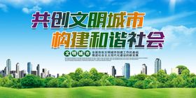 共创文明城市公益宣传海报素材