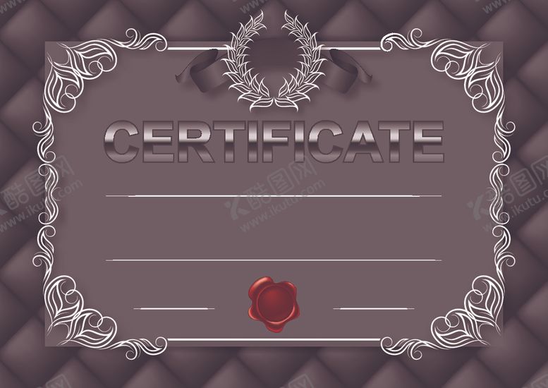 编号：22144309150600183189【酷图网】源文件下载-证书模板