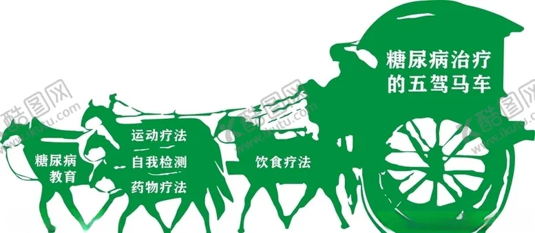 编号：82706406240922348248【酷图网】源文件下载-糖尿病治疗的五驾马车