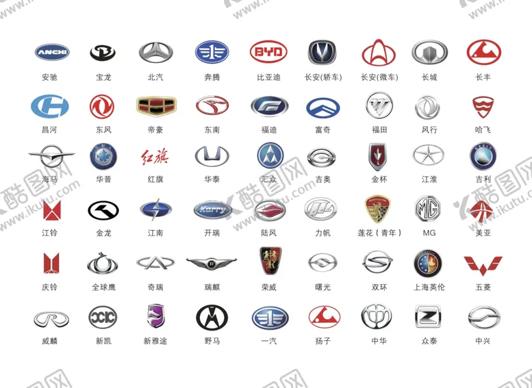 编号：58753910070540001343【酷图网】源文件下载-汽车logo汽车标志大全小汽车