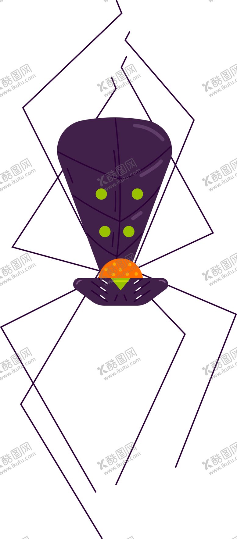 编号：30222502092133471734【酷图网】源文件下载-卡通可爱蜘蛛