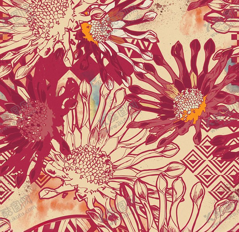 编号：40502009251526118571【酷图网】源文件下载-几何花