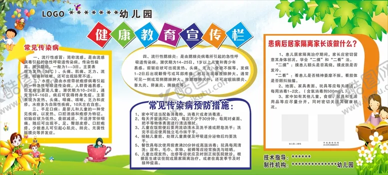 编号：77110301312232387642【酷图网】源文件下载-幼儿园健康知识宣传栏