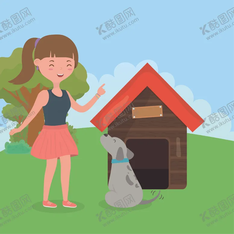 编号：20219109090834524387【酷图网】源文件下载-宠物饲养主题插画