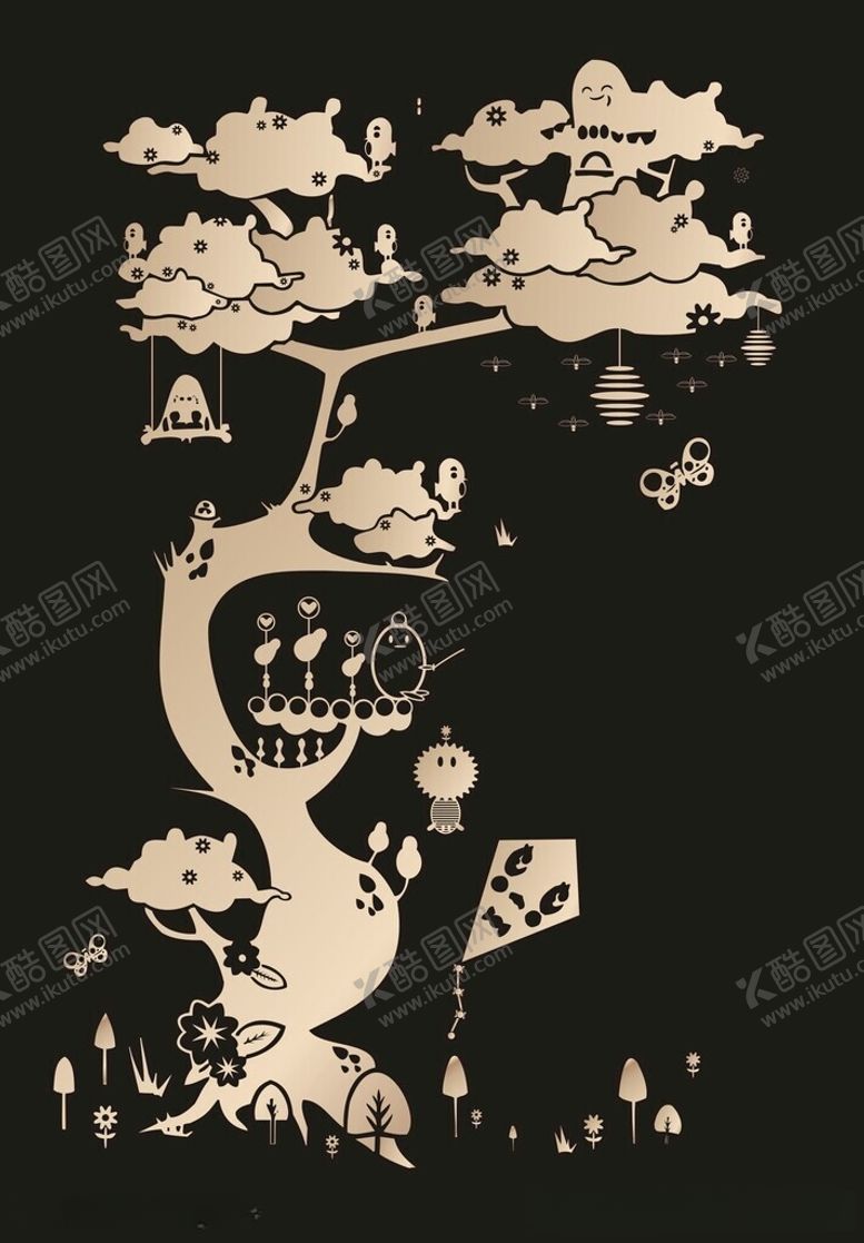 编号：57444812221636251815【酷图网】源文件下载-卡通手绘树木