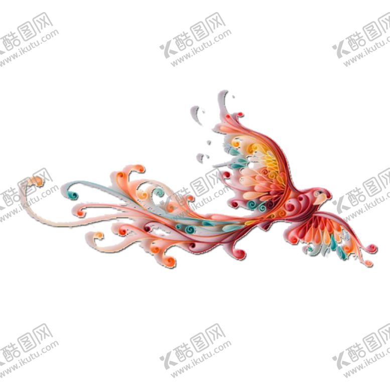 编号：31049504170354318718【酷图网】源文件下载-手绘水彩凤凰