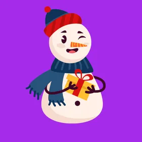手绘雪人素材