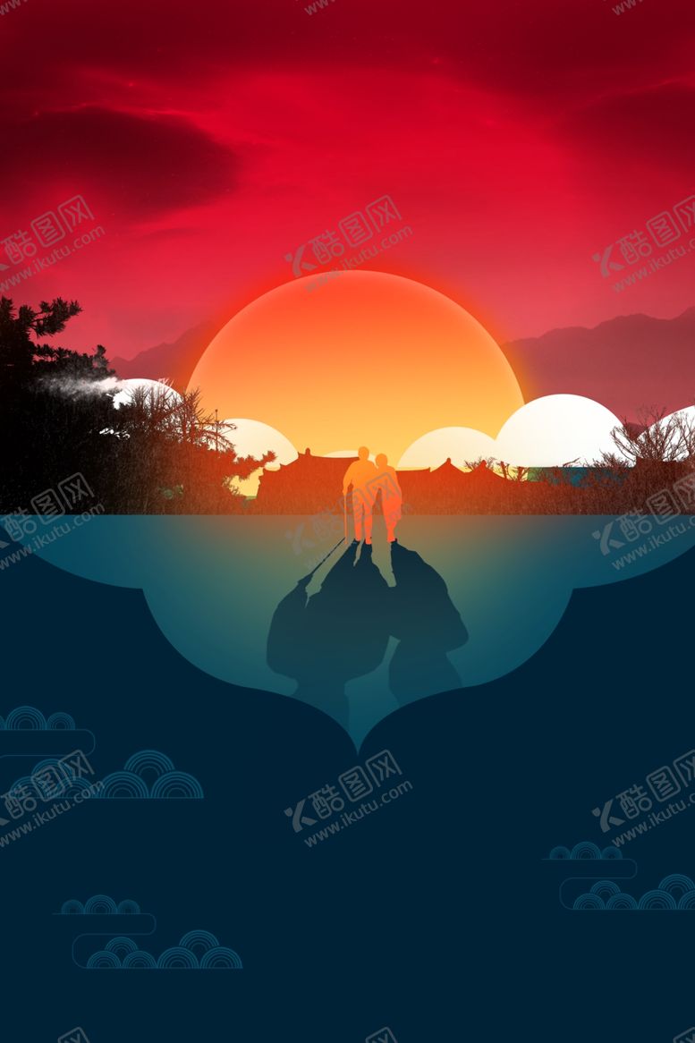 编号：44138609200032181865【酷图网】源文件下载-蓝色红色背景图片