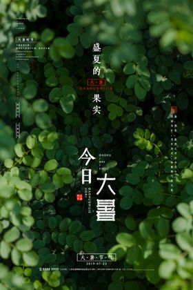 24节气之大暑海报设计图片处荷花解