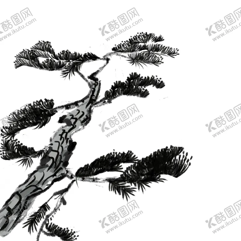 编号：92946406151845206666【酷图网】源文件下载-水墨中国风迎客松