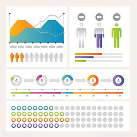 多样商务图表与数据元素