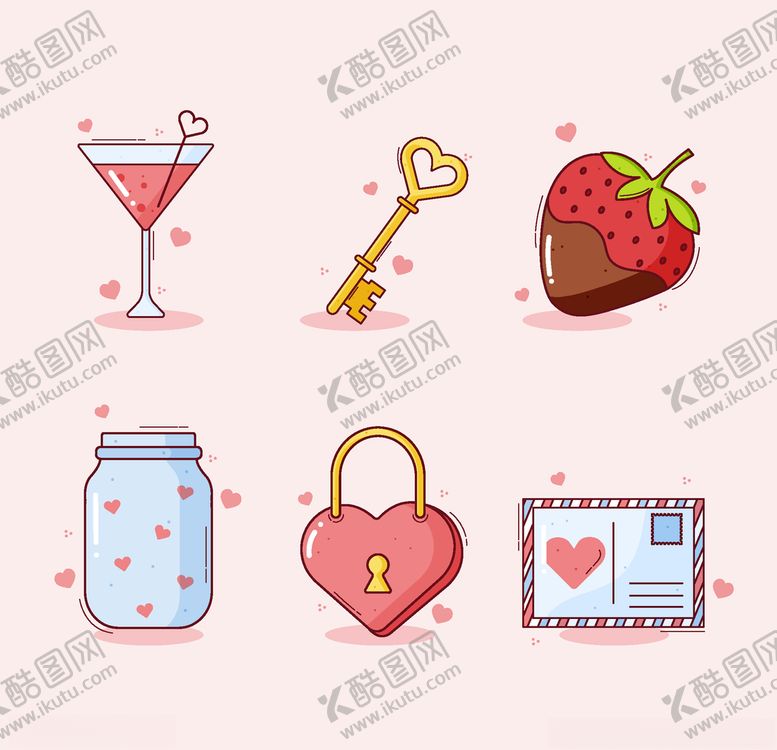 编号：68764105061142483898【酷图网】源文件下载-浪漫情人节元素