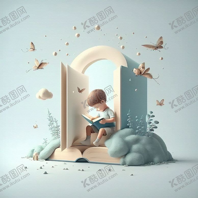编号：87982410231430471041【酷图网】源文件下载-插画 看书 教育