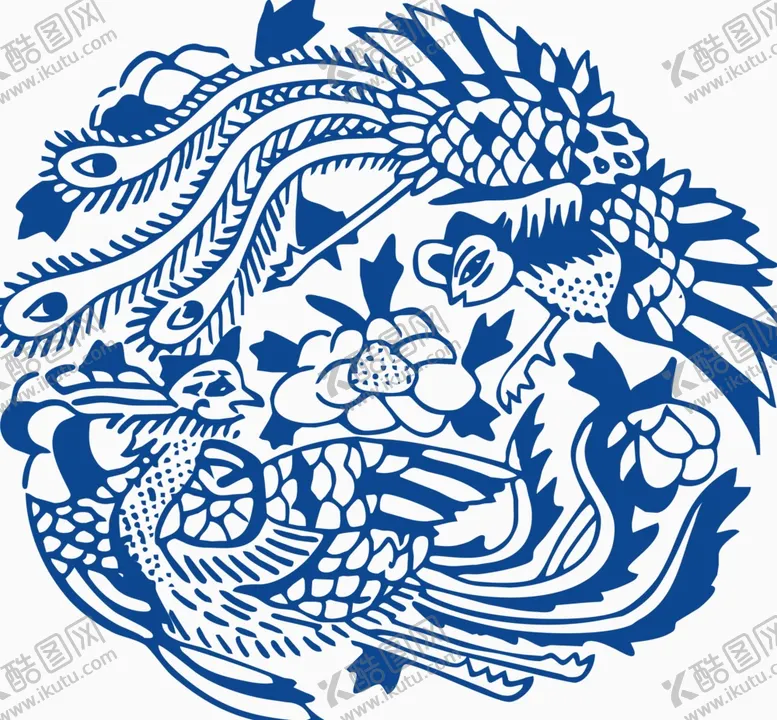 编号：18092311260237139821【酷图网】源文件下载-青花瓷花纹