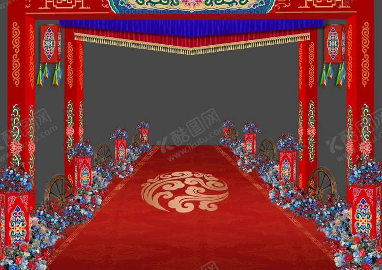 编号：57930109241737329370【酷图网】源文件下载-蒙式婚礼室内