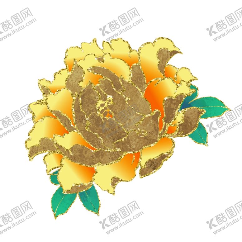编号：97830805061150476007【酷图网】源文件下载-黄色牡丹插画